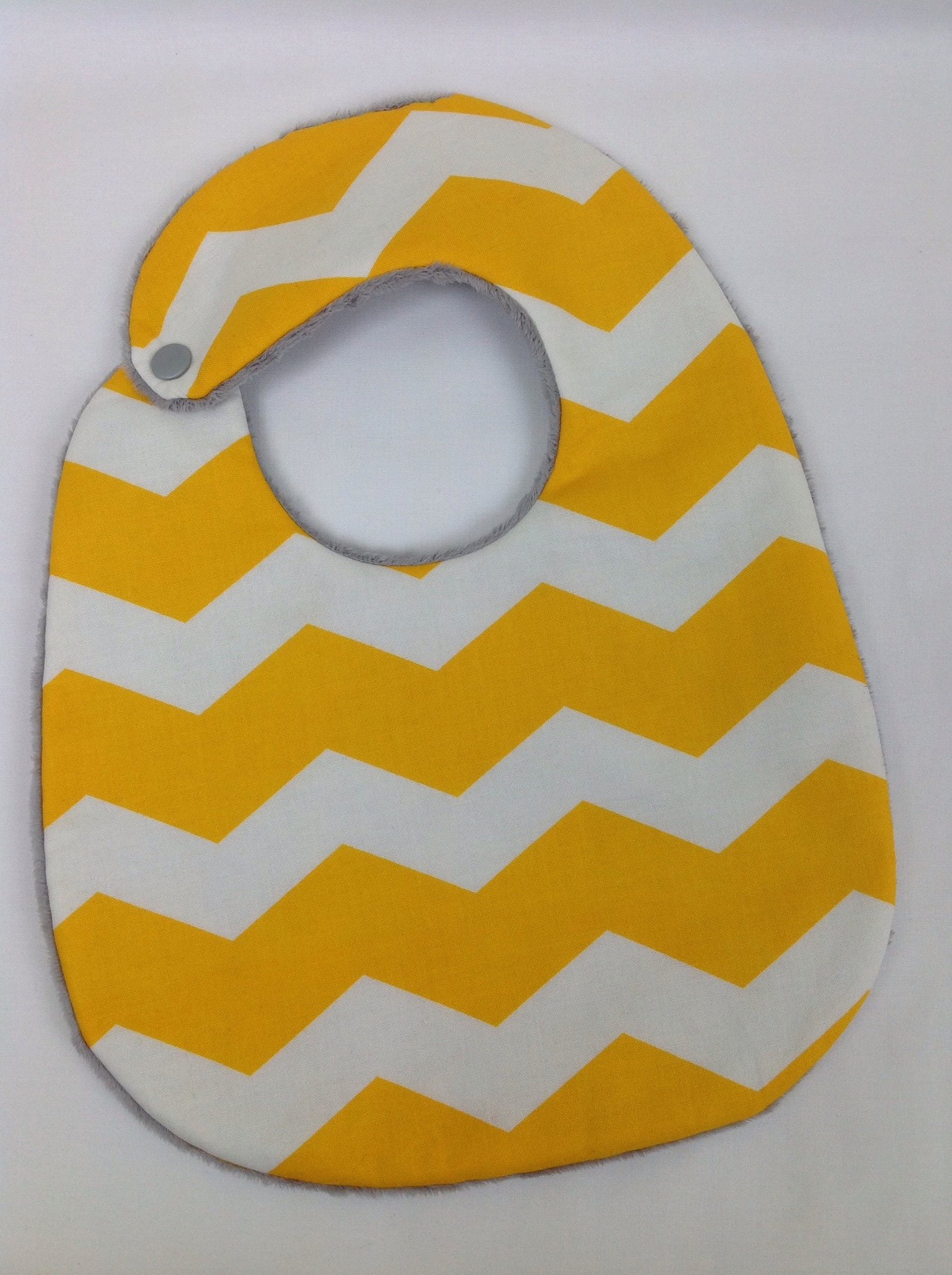 Gold and White Chevron Bib