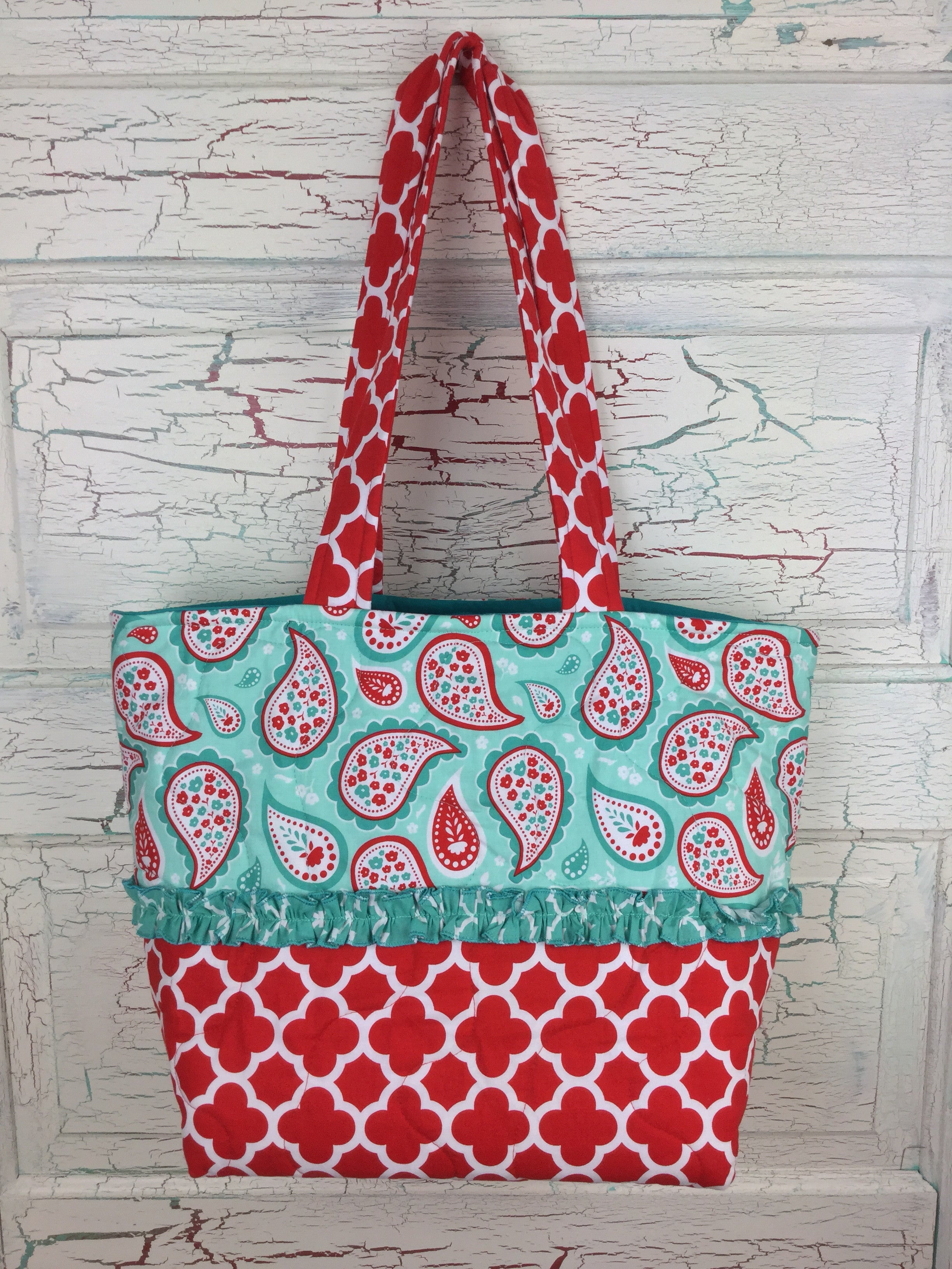 Primrose Paisley Red XL Bag - Bizzy Bee Quilts