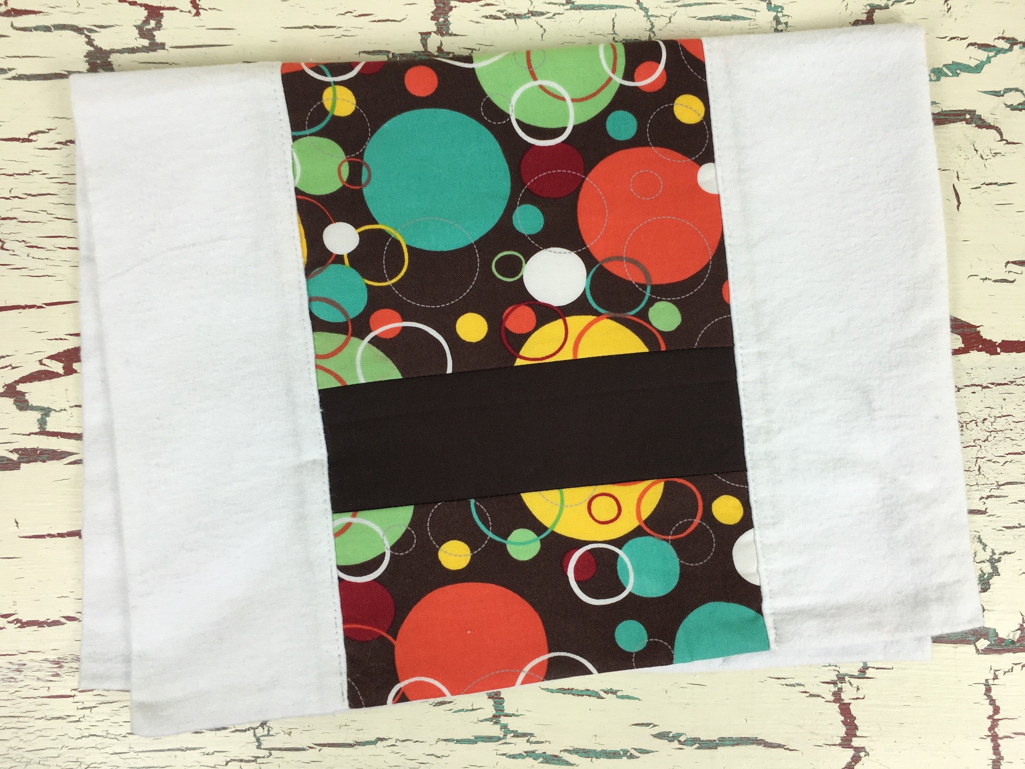 Zane Retro Dot Burp Cloth - Bizzy Bee Quilts