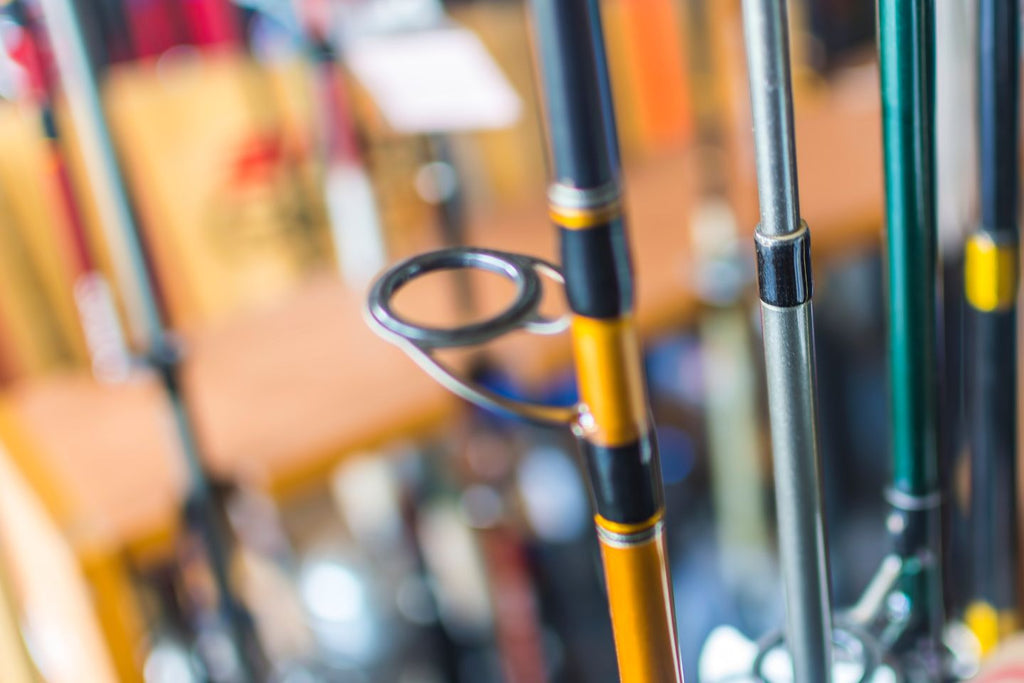 Tackle shop selling different rods
