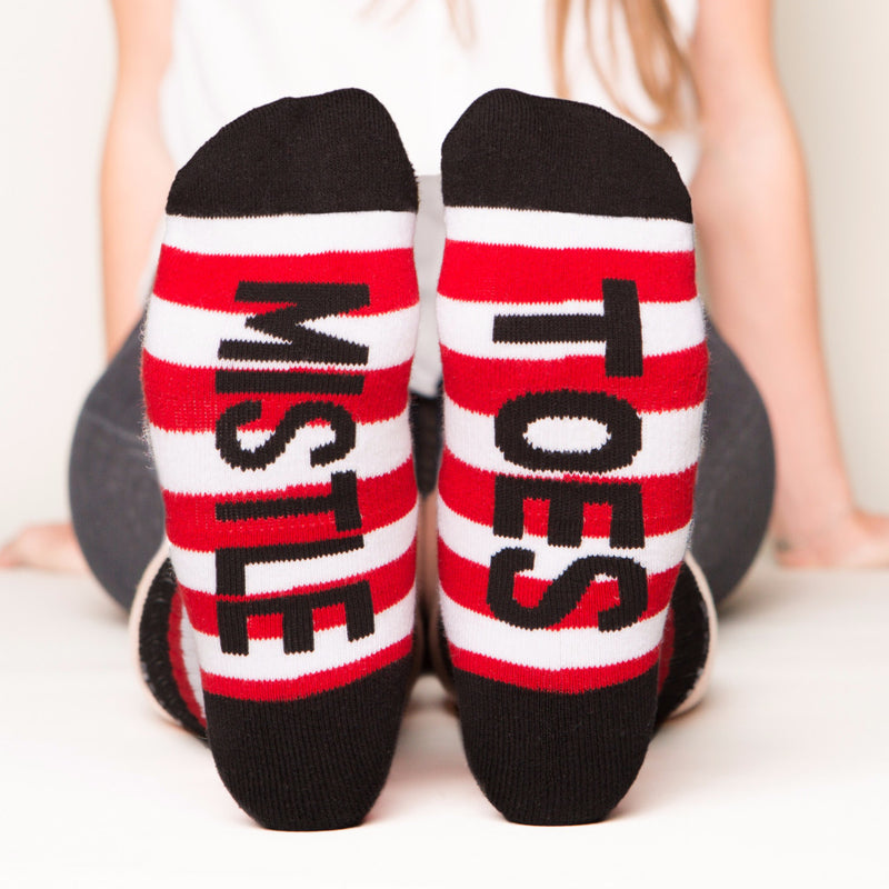 Mistle Toes Socks - Black and Red 