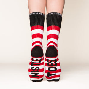 red bottom socks