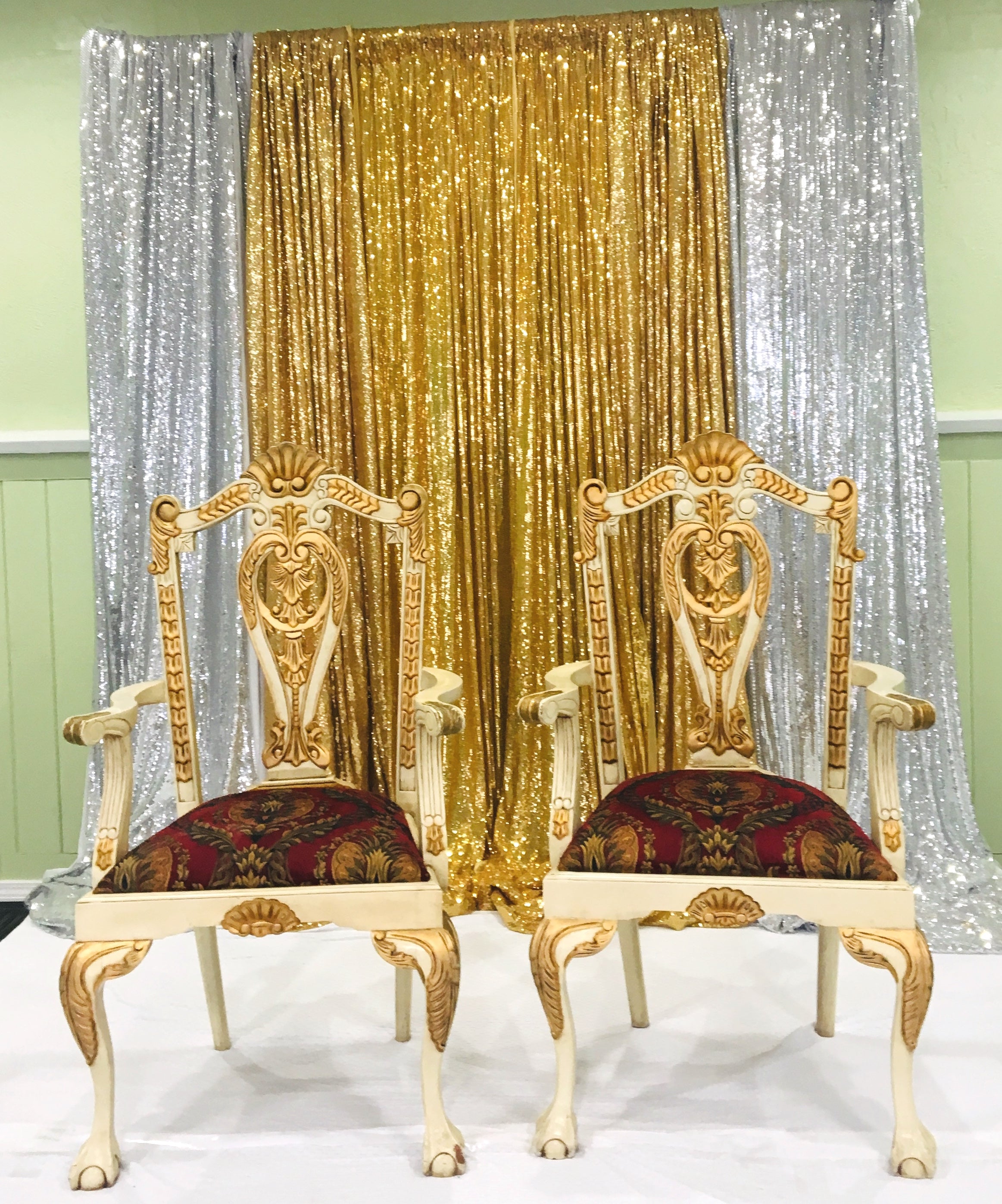 His And Hers King Queen Chair Bridal Party Chairs Rental Only