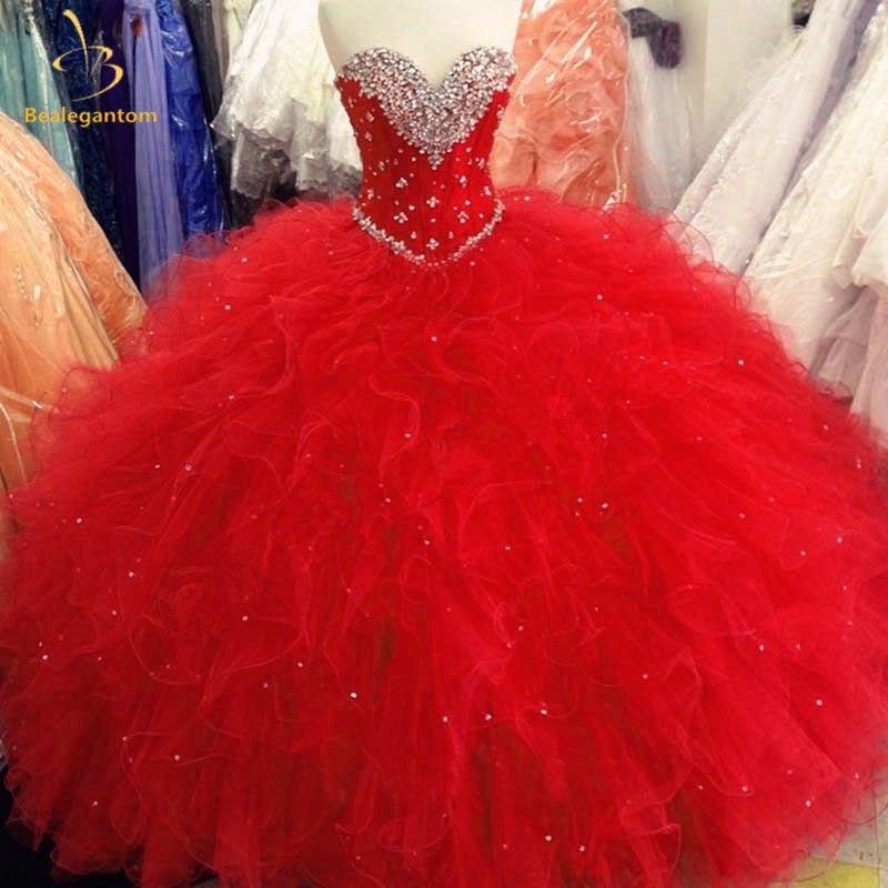 red dress for quinceanera