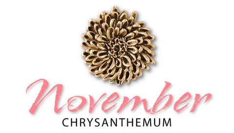 Tiny Birth Flower Charm • Add On, 14K Yellow Gold Filled / November • Chrysanthemum