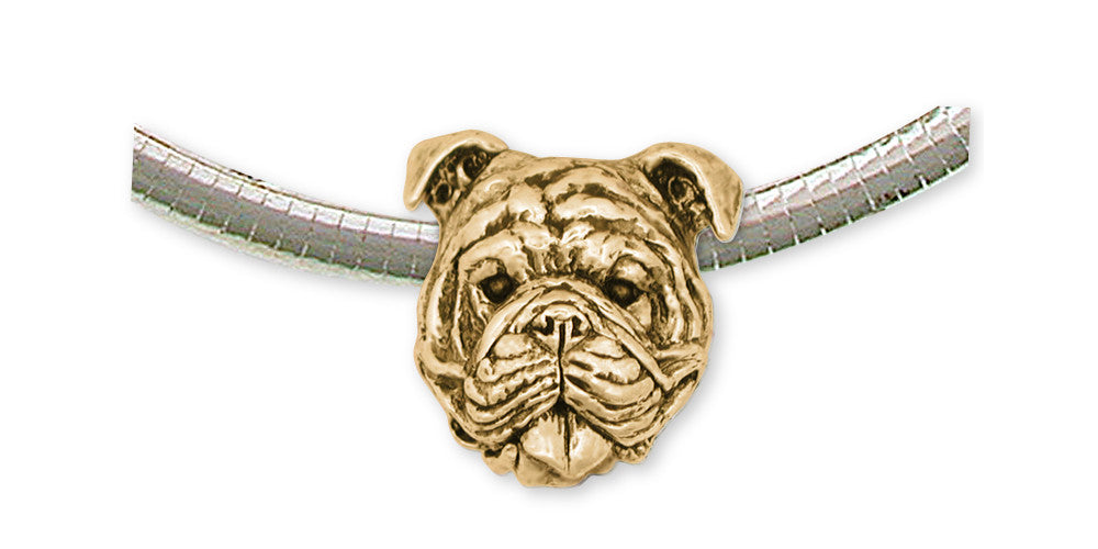 bulldog pendant gold