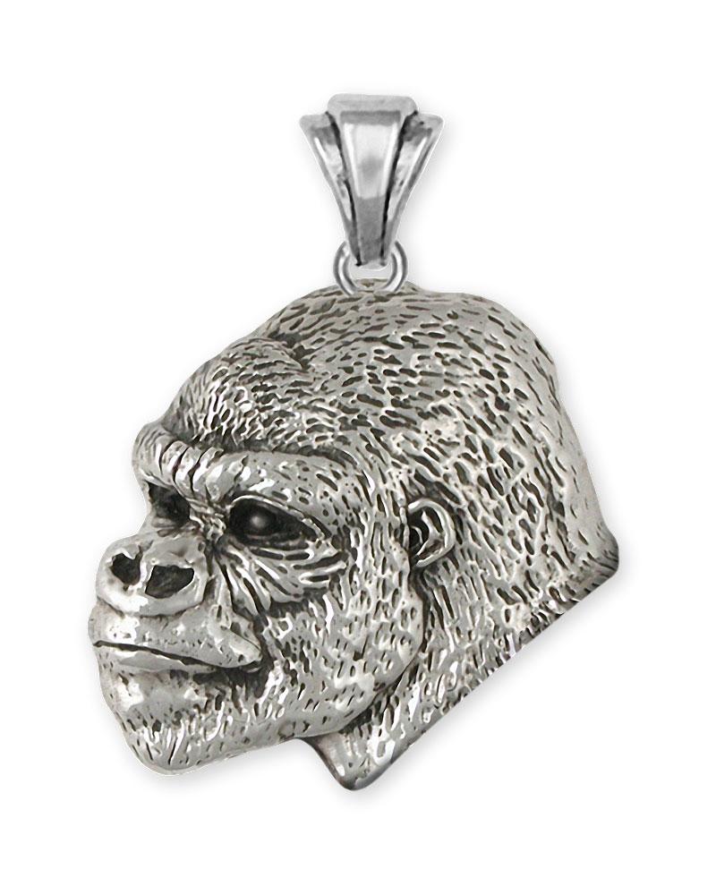 silver gorilla pendant