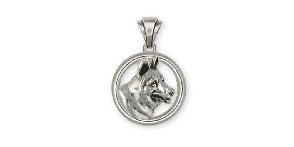 sterling silver german shepherd necklace