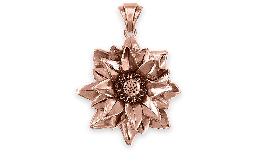 Lotus Lotus Flower Pendant 14k Rose 