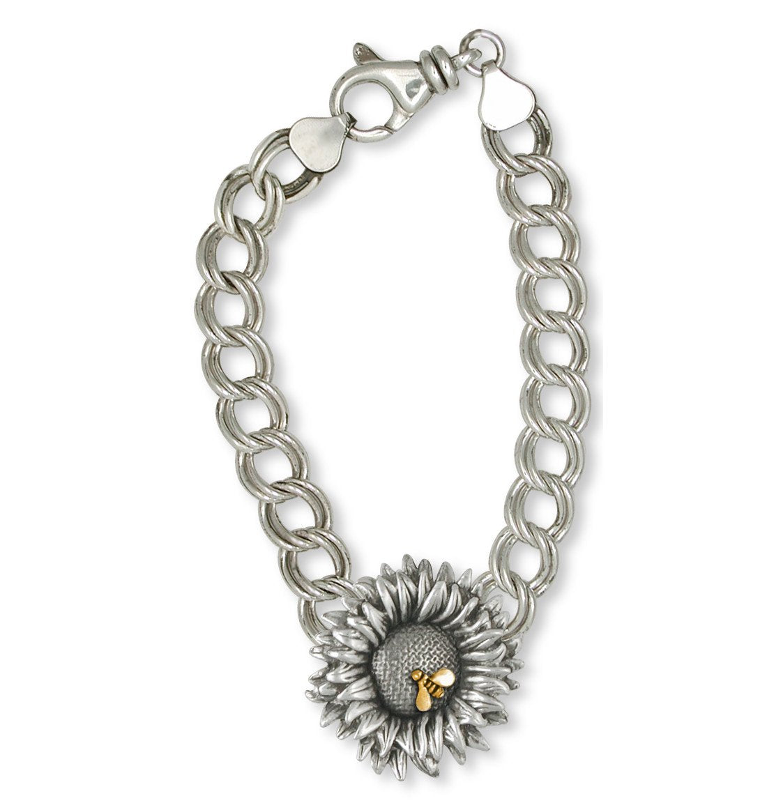 Sunflower Flower Bracelet Silver And Gold | Esquivel and Fees ...