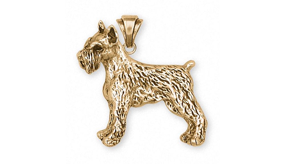 gold schnauzer pendant