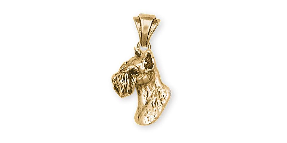 gold schnauzer pendant
