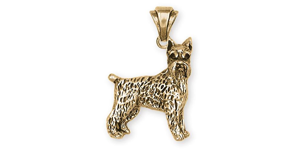 gold schnauzer pendant