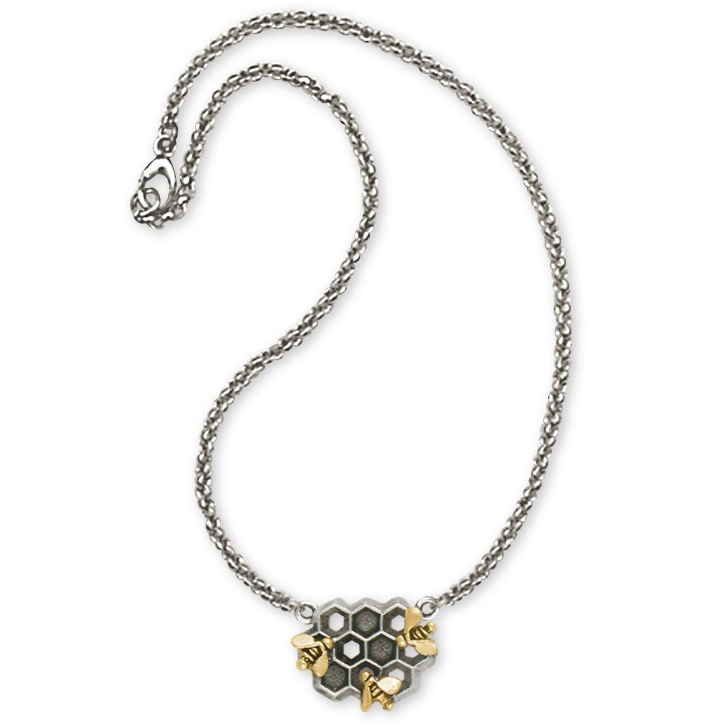 Honey Bee Honeybee Necklace Silver And 