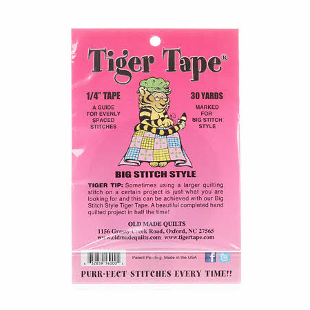 Tiger Tape Old Made Quilts Scant 1/2 30 yard Marked for Half Square  Triangles