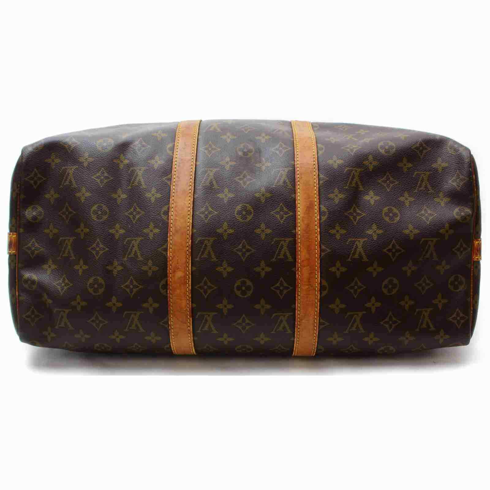 Louis Vuitton Keepall 50 Bandouliere M41416 Brown Monogram Boston Bag