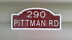 Pittman Address Sign - Red and White