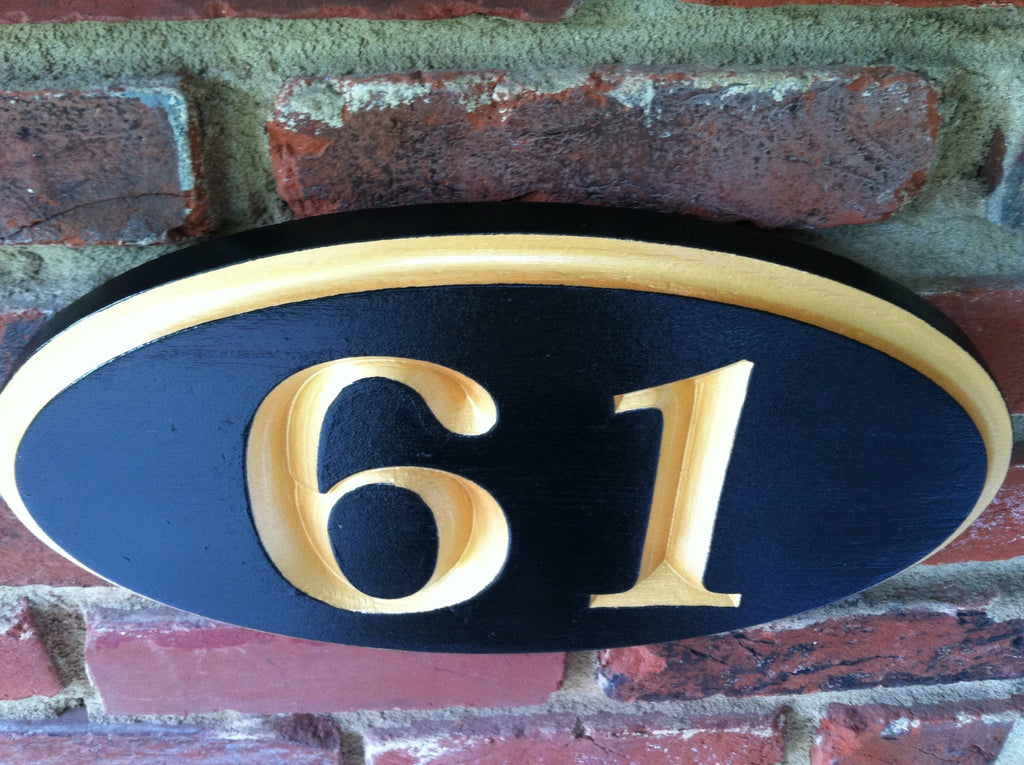 Custom Carved House Number - Street address - House Marker Sign (A19 ...