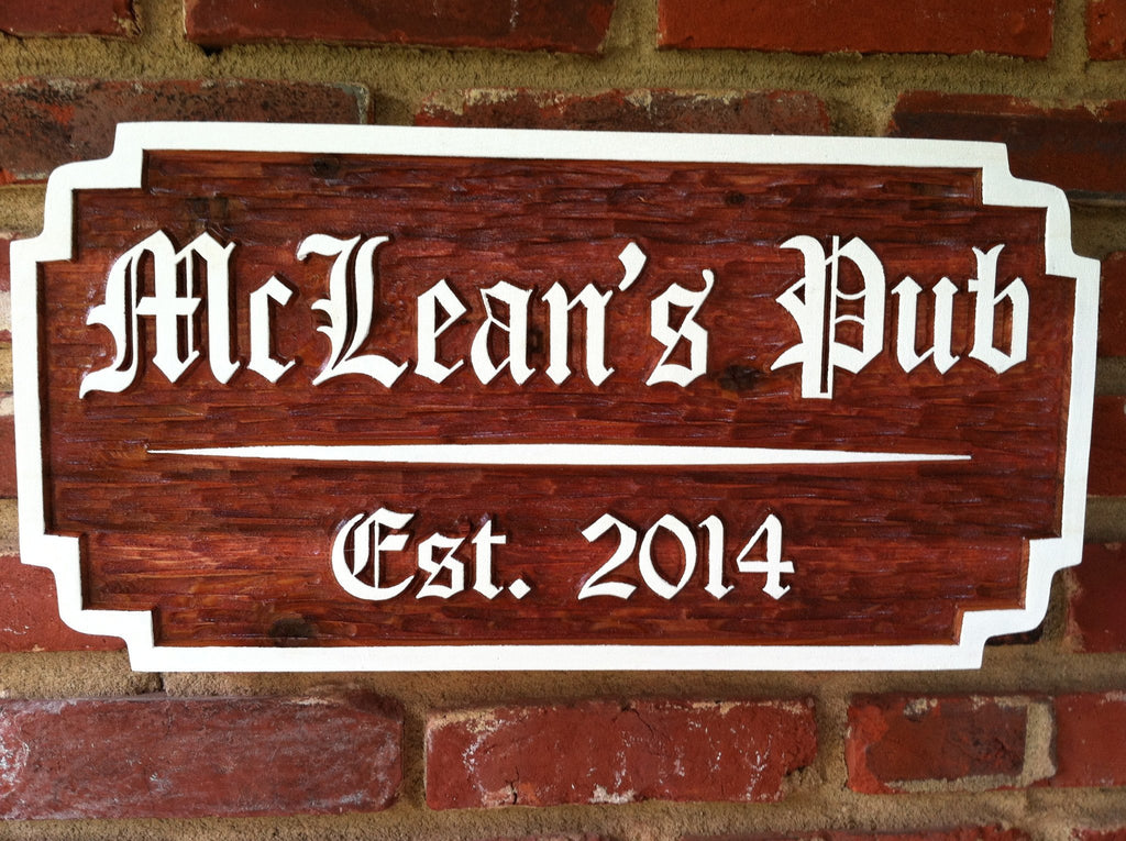 Custom Carved Wood Old English Bar / Pub Sign – The ...