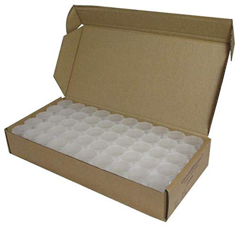Guardhouse 1/2 oz Silver Round/Medallion (32.7mm) Impact Resistant Polypropylene Coin Tubes, Translucent Cap - Box of 50