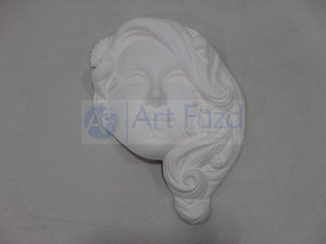 Woman Mask with Wavy Hair and Seashells in Hair