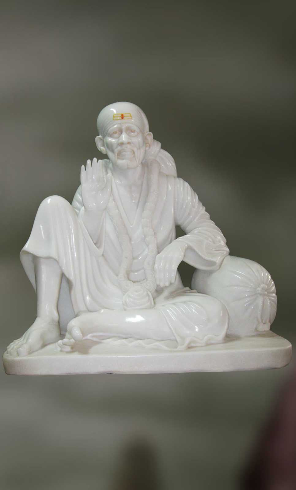 Handmade marble sculpture - Sai Baba of Shirdi - Artisans Crest