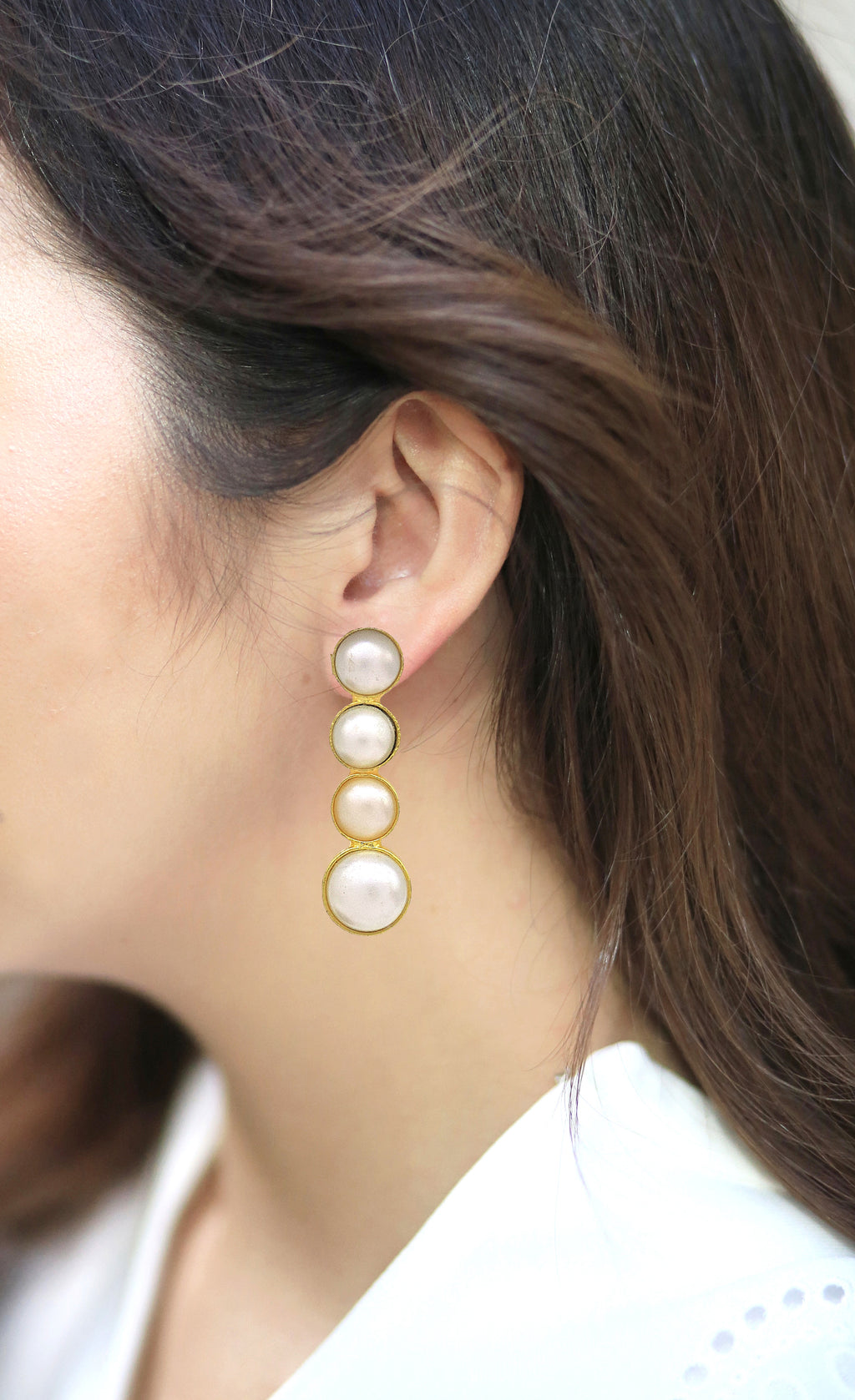 Graudating Pave Diamond Pearl Earrings – Nicole Rose Fine Jewelry