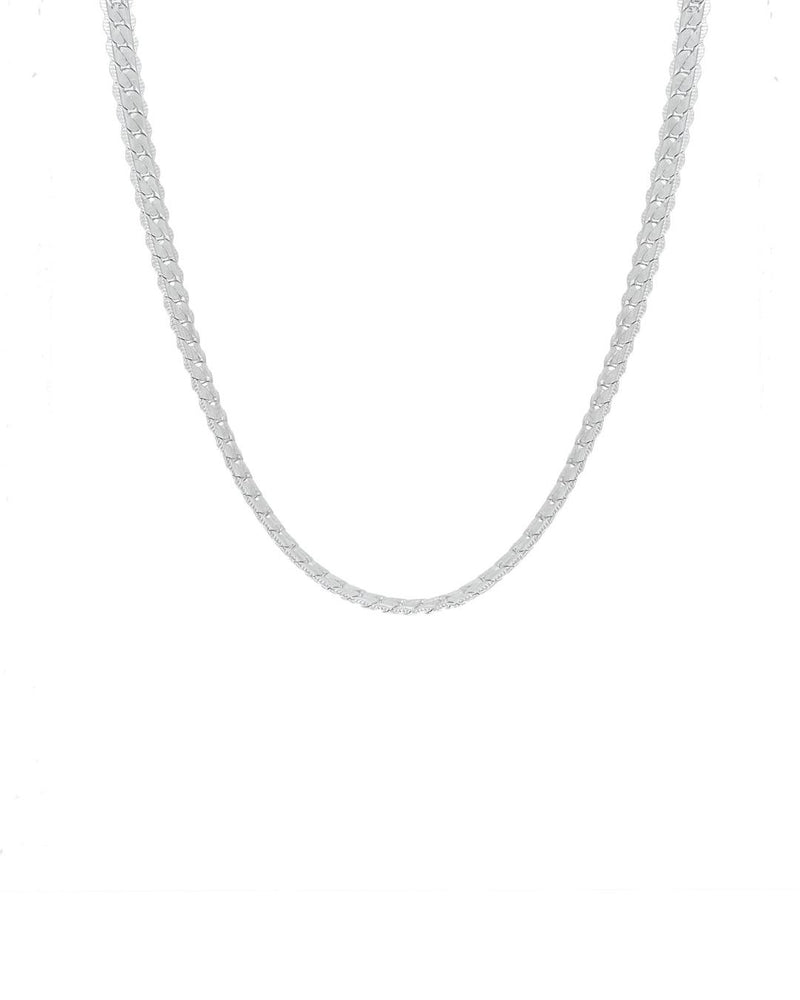 Serpentine Chain Necklace in Silver - Necklaces - Handcrafted Jewellery - Made in India - Dubai Jewellery, Fashion & Lifestyle - Dori