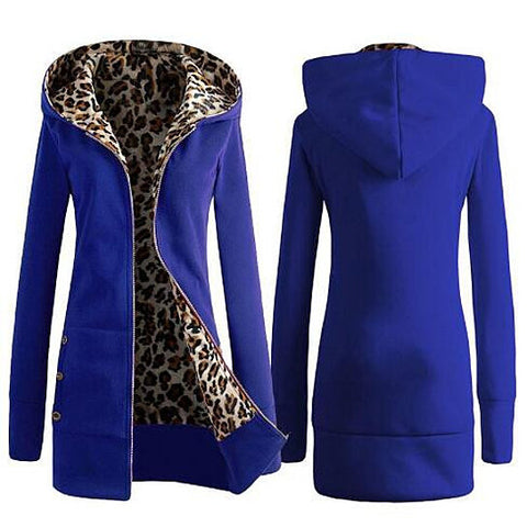 Hoodie Leopard Print Sweatshirt Coat – Dress ps