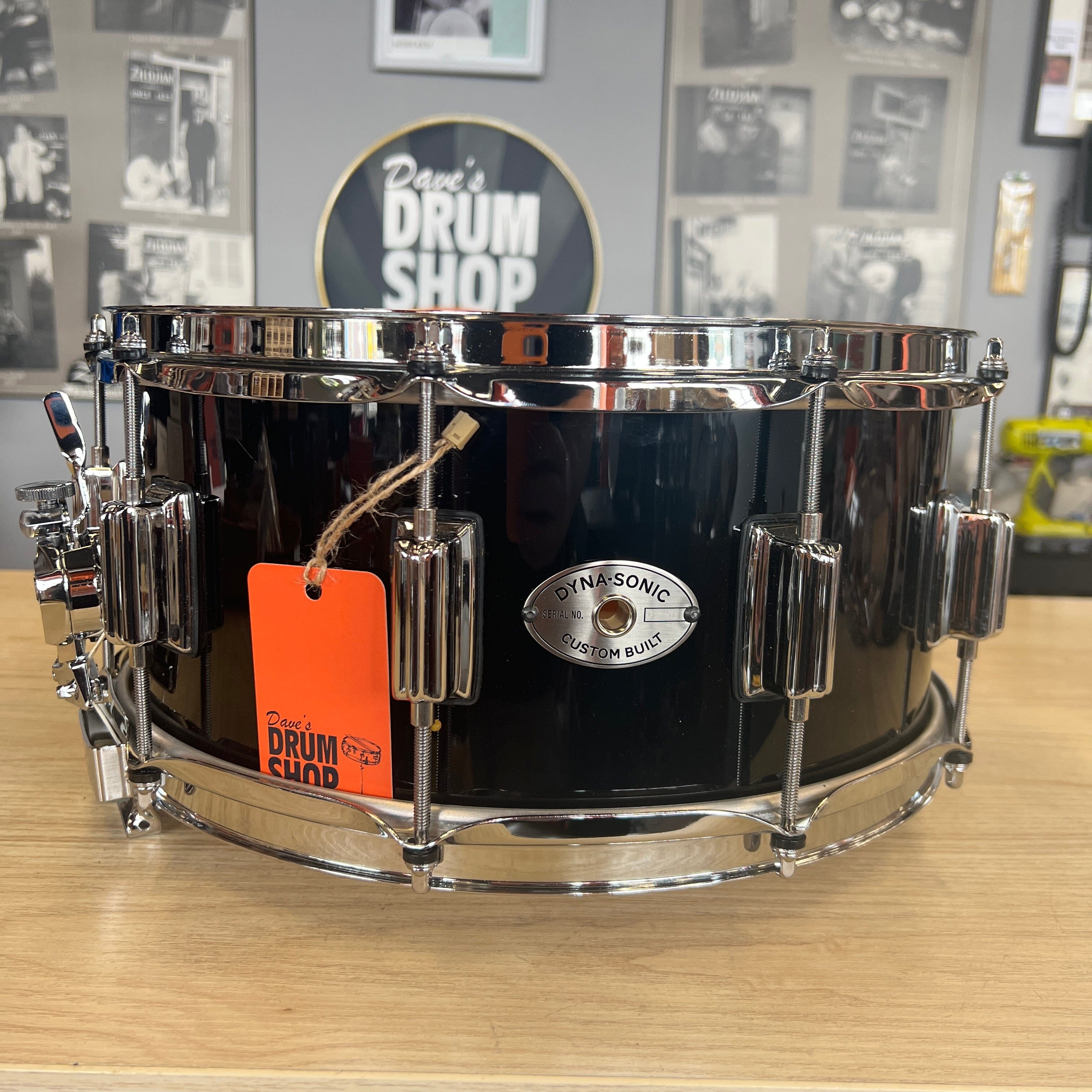 Rogers USA Dynasonic Snare (37BKL) 6.5 x 14 Black Lacquer