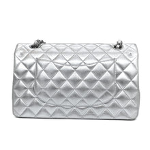 Load image into Gallery viewer, CHANEL medium classic double flap silver, 2009-2010
