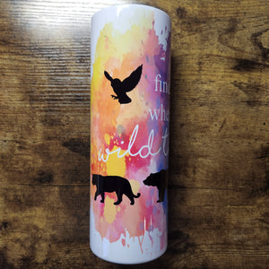 Wild Thing Mixed Species Rainbow Watercolor Tumbler (Made to Order)