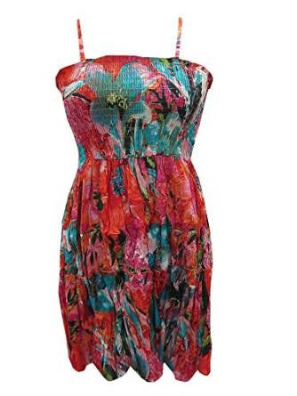 Bohemian Dress Floral Printed Cotton Spaghetti Sundress - mogulinteriordesigns - 1
