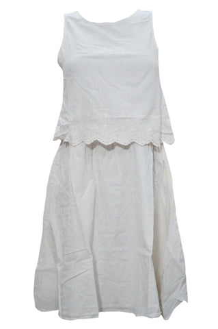 Womens Sexy Vintage White Summer Sun Dress Beachwear Small - mogulinteriordesigns - 1