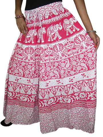 Bohemian Long Skirt- Pink Printed Bohemian Hippie Gypsy Fashionista Maxi Skirts - mogulinteriordesigns - 1