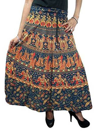 Womens Peasant Skirts Maxi Skirt Tribal Boho Chic - mogulinteriordesigns - 1