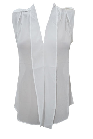 Kaffe Bohemian Sleeveless Blouse White Tops