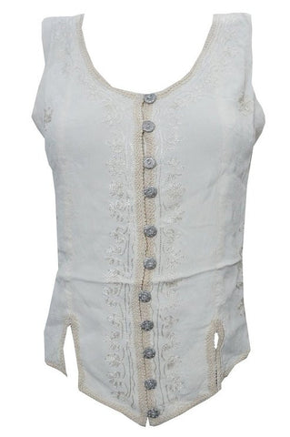 Women's Bohemian Blouse Stonewashed Rayon Peasant Tank Tops (Chest:40") - mogulinteriordesigns - 1