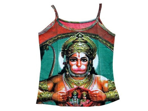 Hanuman Tank Tops Yoga Tees Green Multi Color - mogulinteriordesigns - 1