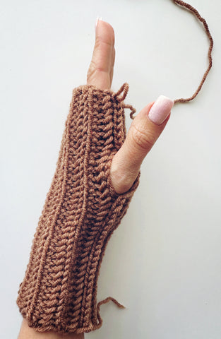 how to crochet knit look mittens