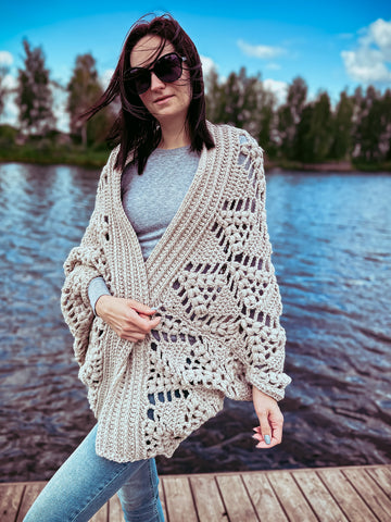 Crochet Pattern - Diamond Tears Cardigan