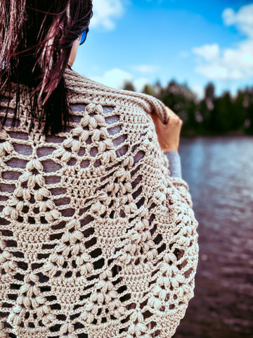 crochet pattern - diamond tears cardigan