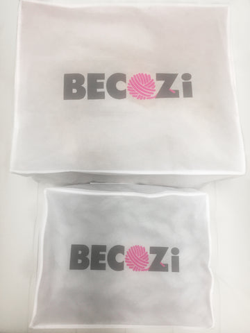 Blanket Storage Bag with BeCozi logo