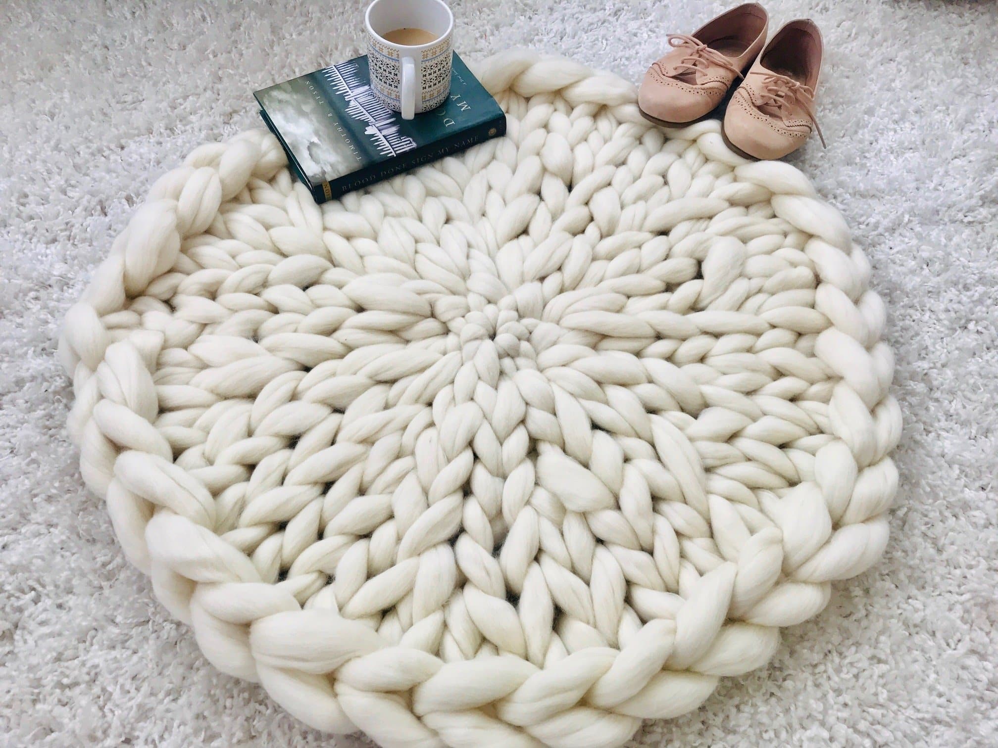 hand knit rug