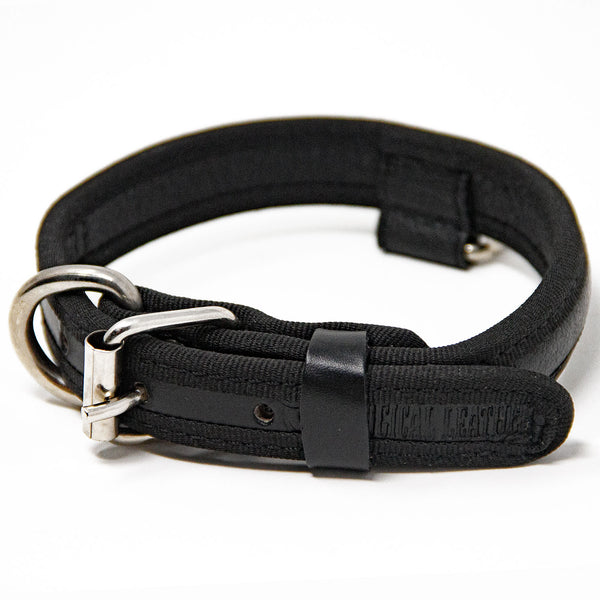 logical leather padded dog collar