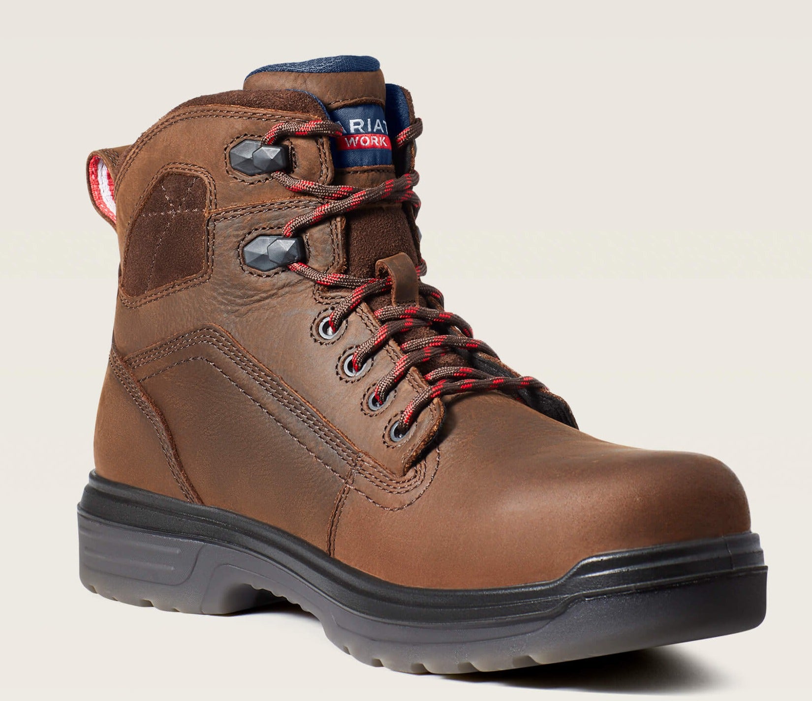 Ariat Men's Turbo 6" Carbon Toe Waterproof USA Assembled Work Boot - Brown - 10036739