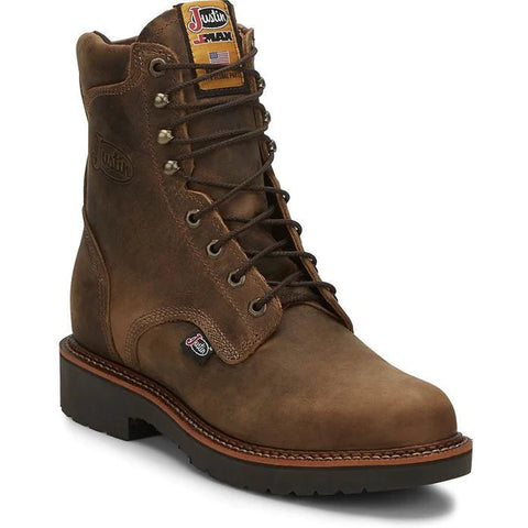 Justin Men's Blueprint 8" Lace Up USA Western Work Boot