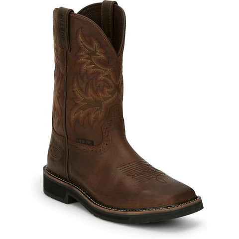 Justin Men's Driller 11" Steel Toe Western Work Boot