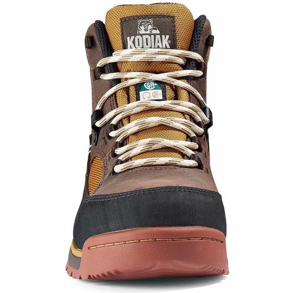 Kodiak Women's Greb Classic Steel Toe WP Hiker Work Boot -Brown- 834YB