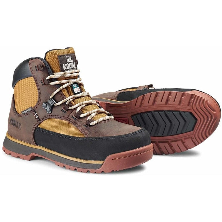 Kodiak Women's Greb Classic Steel Toe WP Hiker Work Boot -Brown- 834YB